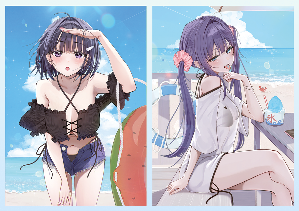 『年上幼馴染と再会したら、姉妹で俺の取り合いが始まった』イラスト画像