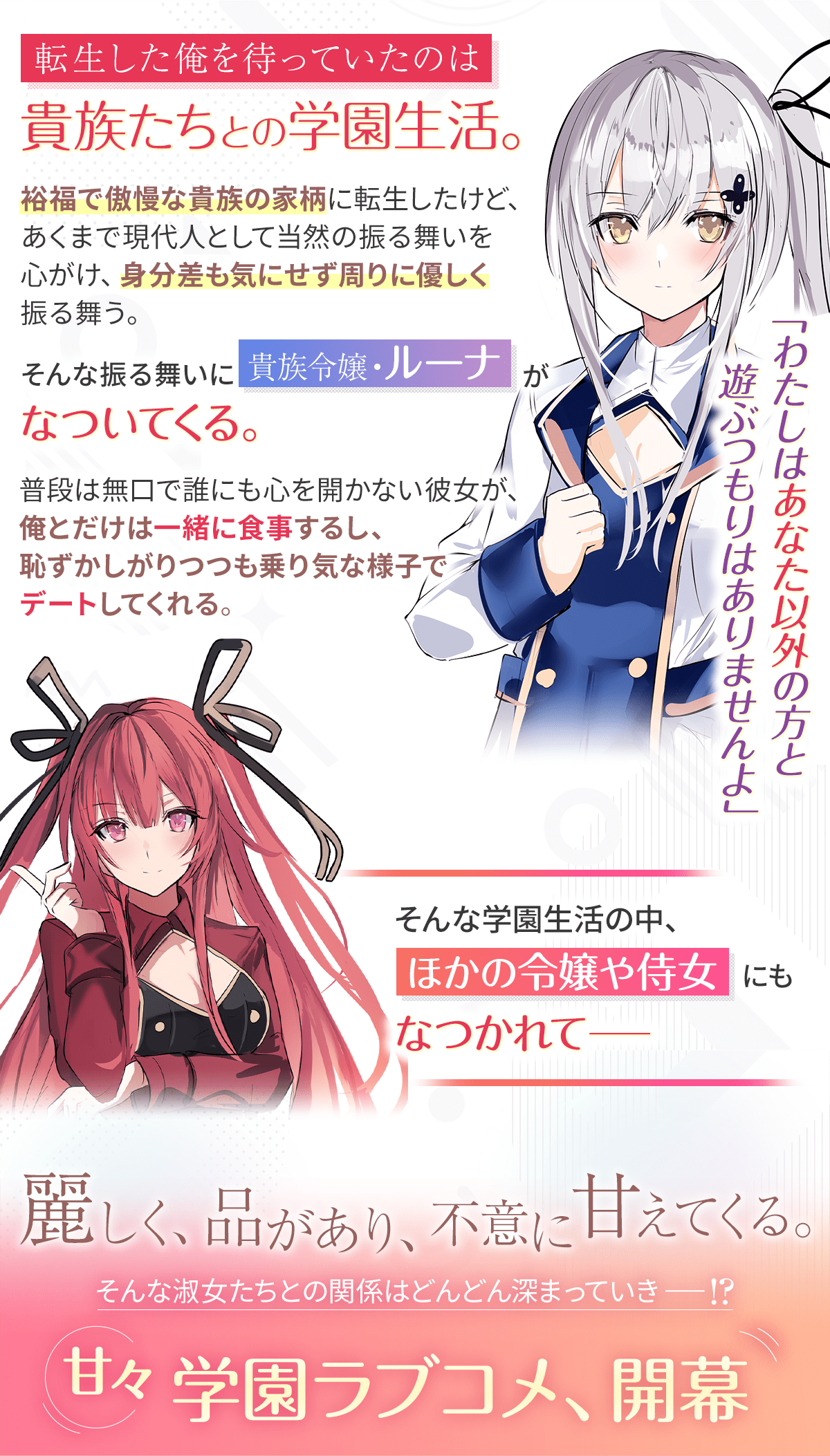 『貴族令嬢。俺にだけなつく』あらすじ