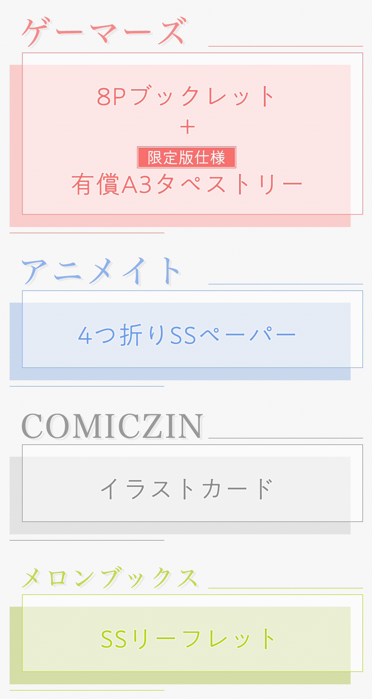 『僕は騎士学院のモニカ。』専門店情報