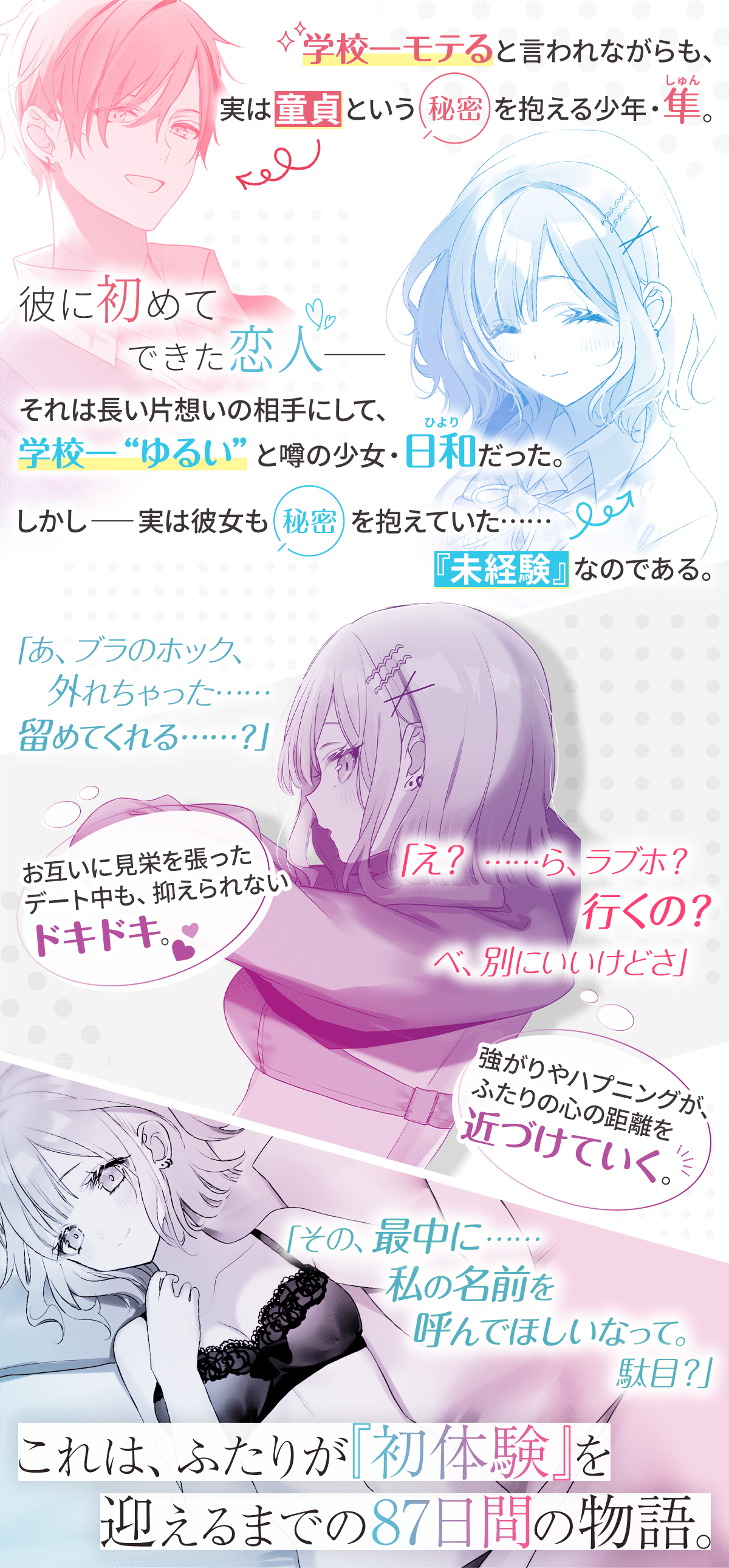 『あのね、じつは、はじめてなんだ。 ゆるそうでうぶな彼女との初体験まで、あと87日』あらすじ